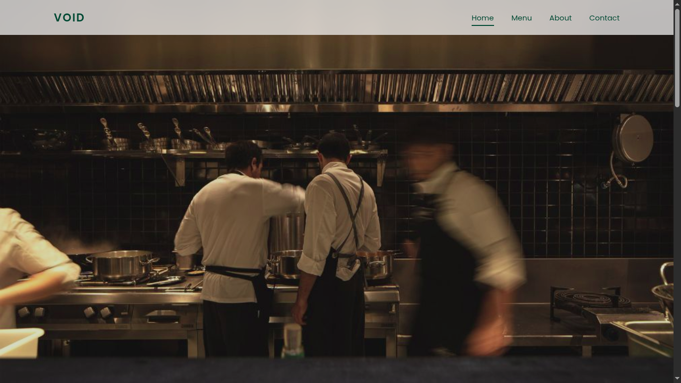 Restaurant website design project